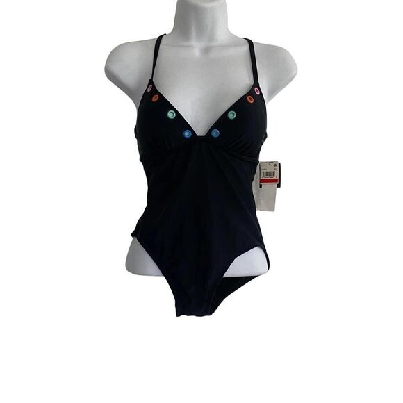 HULA honey swimsuit one piece black size XS new with tags - Picture 1 of 9
